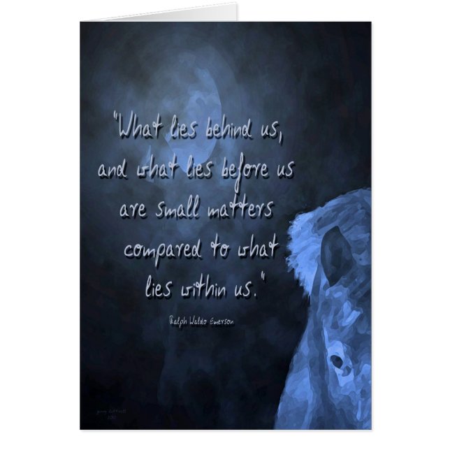 vad som ljuger bakom oss ... hälsningskort (Framsidan)