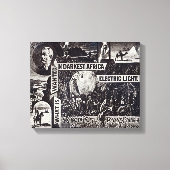 Vad som önskas i Darkest Afrika är Electric Canvastryck (Framsida)