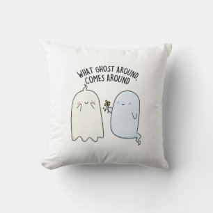Vad spöke runt kommer runt Halloween skämt  Kudde