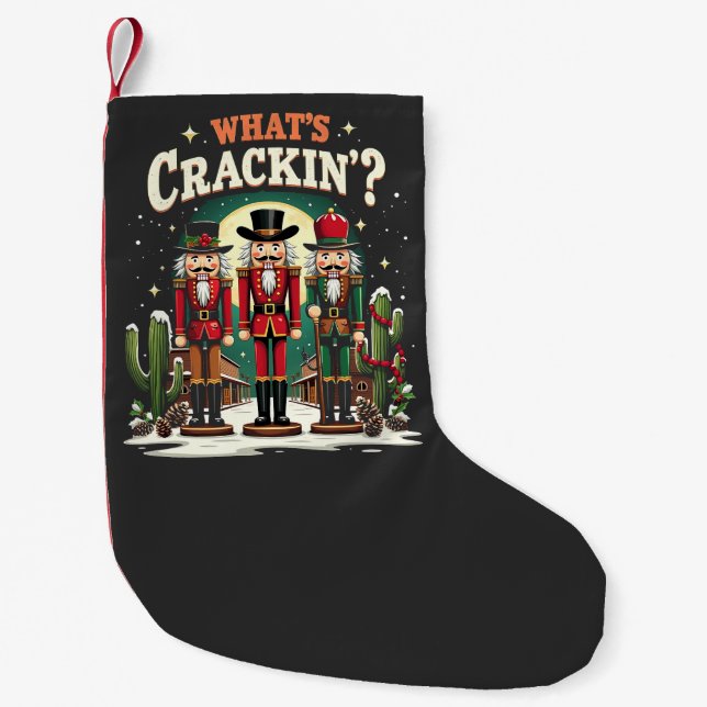Vad Spricker Nötknäppare Kaktus Jul Roligt Liten Julstrumpa (Framsidan)