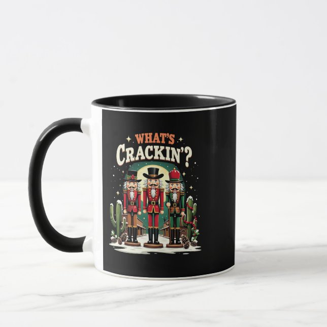 Vad Spricker Nötknäppare Kaktus Jul Roligt Mugg (Vänster)