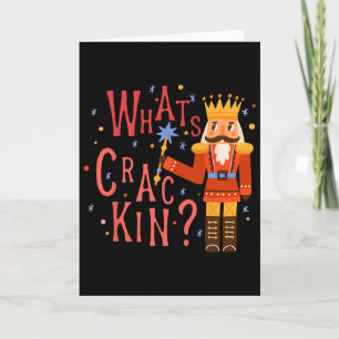 Vad Spricker Rolig Jul Nötknäppare Xmas Män Wo Kort