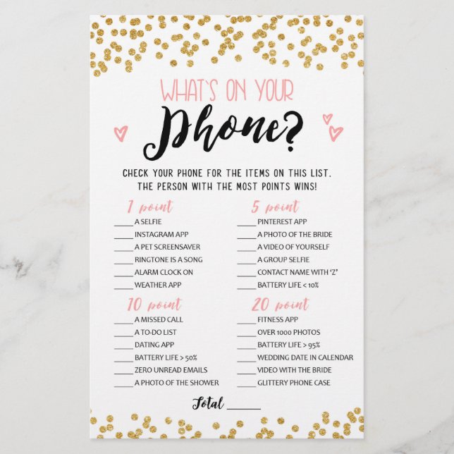 Vad står på din mobila Möhippa, Hen Party-spel? (Framsida)
