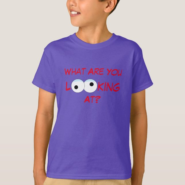 Vad Tittar du på Boys T-Shirt? Tee (Framsida)