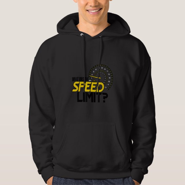 Vad var hastighetsgränsen? hoodie (Framsida)