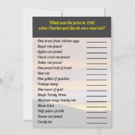 Vad var Pris-spelet | Familjeåterträff solnedgång Inbjudningar