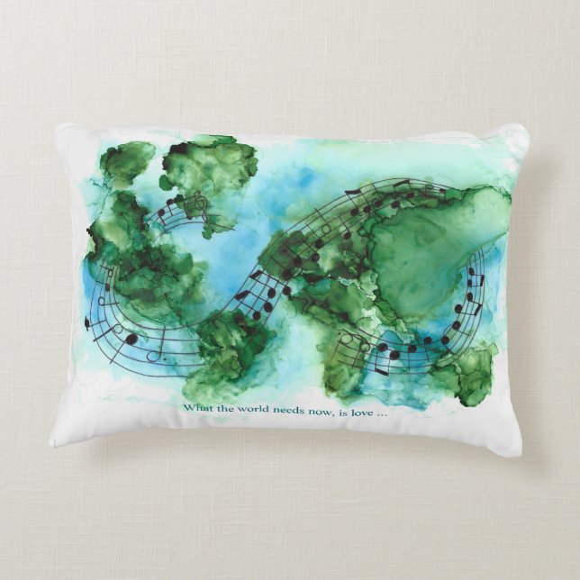 Vad världen behöver nu är kärlek.. prydnadskudde (Baksidan)