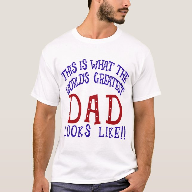 Vad världsmästarepappan ser lik! t-shirt (Framsida)