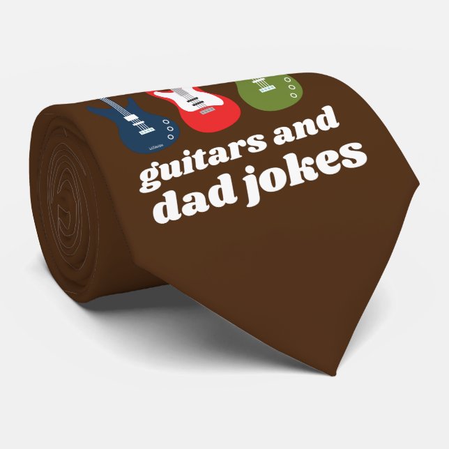 VAD VI HAR ÄR GUITARS OCH PAPPA JOKES Lustiga Slips (Rullad)