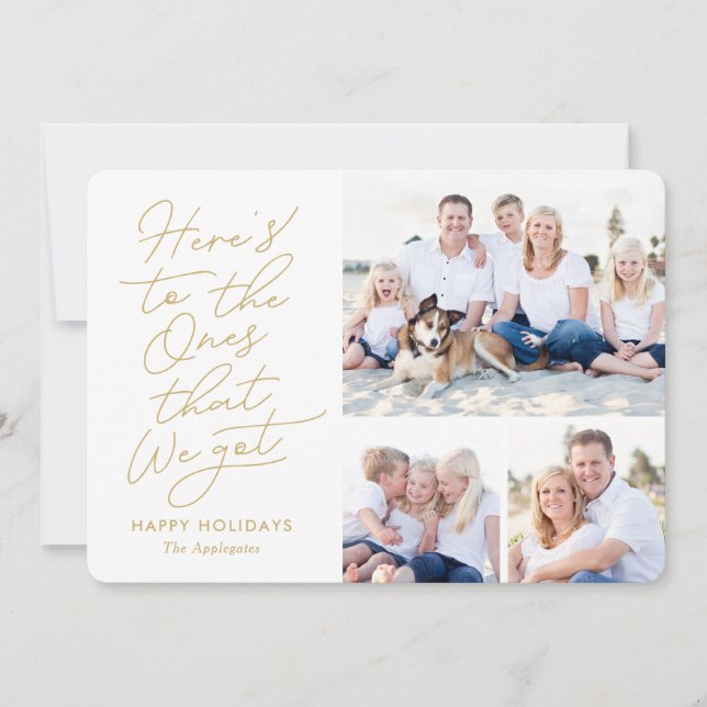 Vad vi Har EDITABLE FÄRG Helgdag-fotokort Julkort (Framsida)