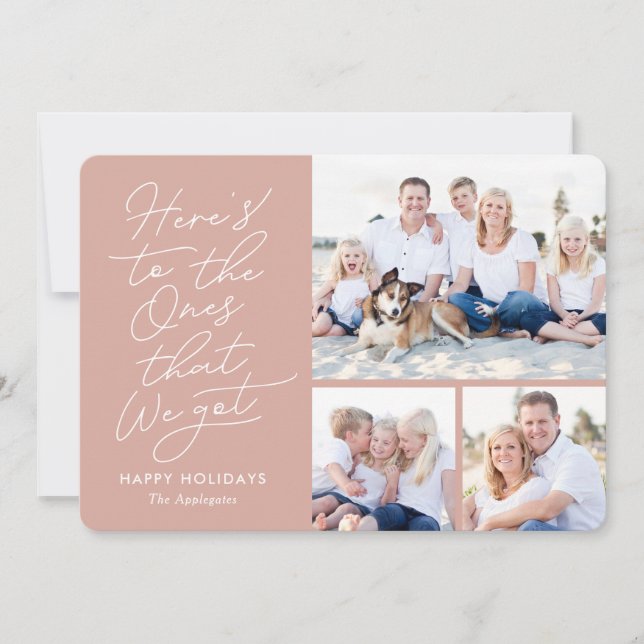 Vad Vi Har REDIGERBAR FÄRG Högtidskort Julkort (Framsida)