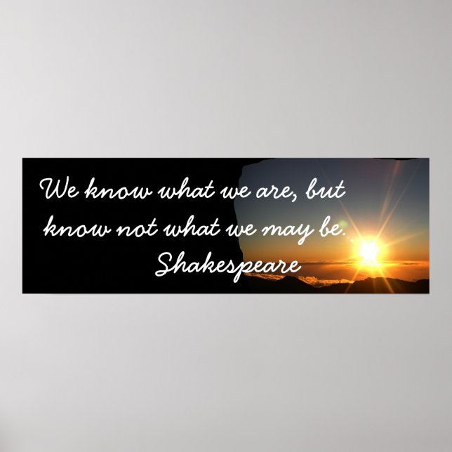 Vad vi kan vara - Shakespeare citat Poster (Framsidan)