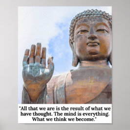 Vad vi tänka att vi blir.. citat från Buddha Poster