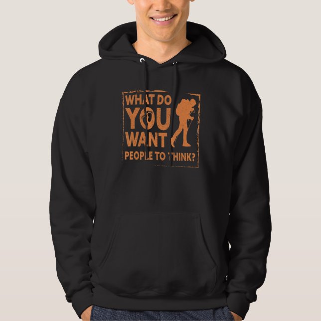 Vad vill du att folk ska få Tänka Earthing Barefoo Hoodie (Framsida)
