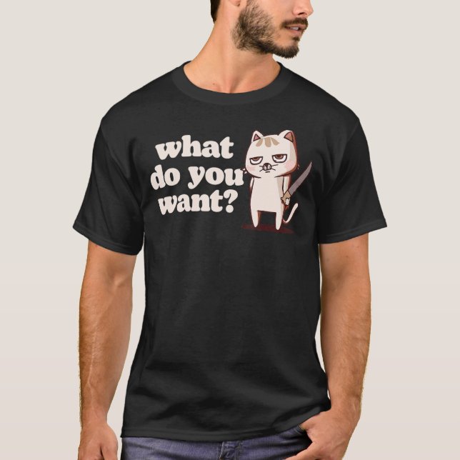 Vad vill du ha med Knivar? T Shirt (Framsida)