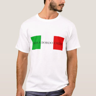 Vada en italiensk flagga för bordoskjorta tee shirt