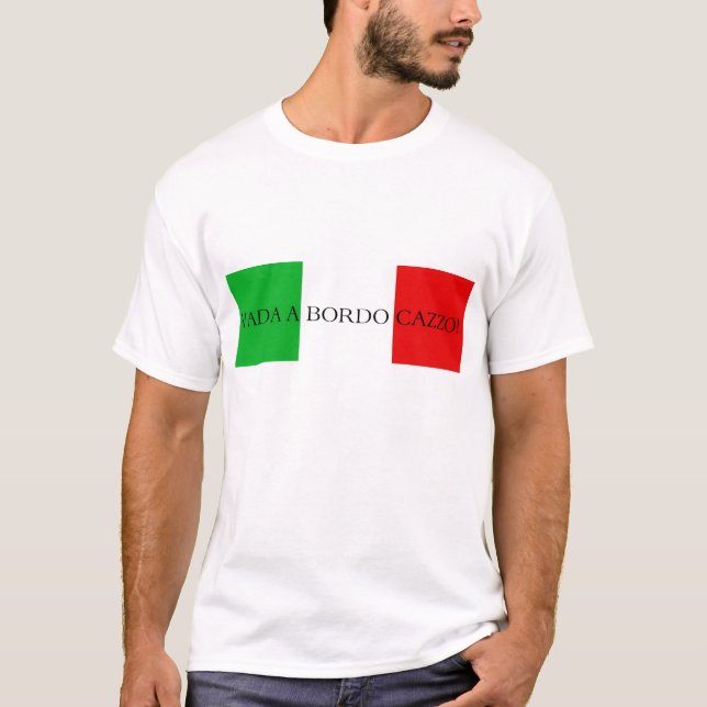 Vada en italiensk flagga för bordoskjorta tee shirt (Framsida)