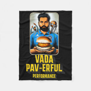 Vada Pav-kraftfull prestation Desi-mat rolig pun c Fleecefilt