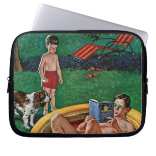 Vadande bassäng laptop fodral