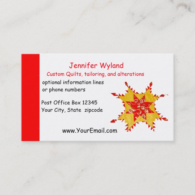 Vaddera förändringar, hantverk som syr visitkort (Framsida)