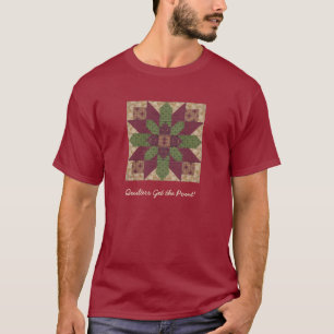 Vadderad grön Burgundy stjärna Tee