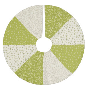 Vadderad grön vitjul för mönster julgransmatta borstad polyester