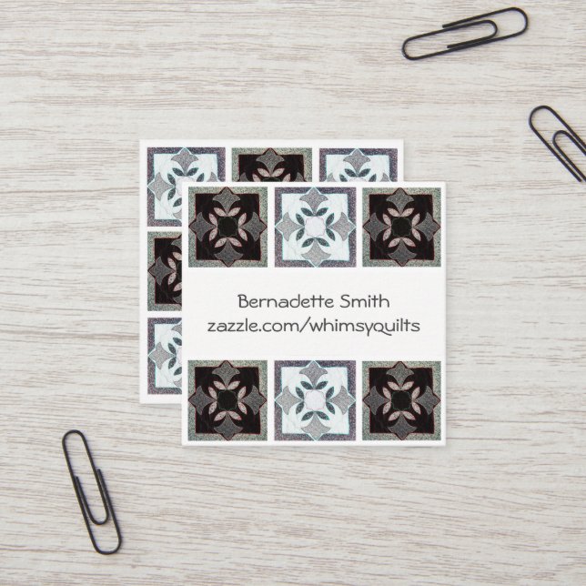 Vadderade visitkortar fyrkantigt visitkort (Fram/Back In Situ)