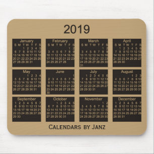 Vadderar brun kalender 2019 vid den Janz musen Musmatta