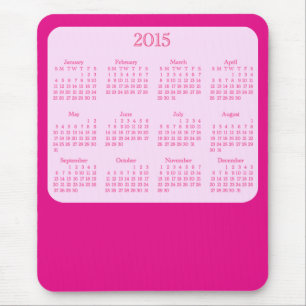 Vadderar den antika rosa musen för 2015 kalender musmatta