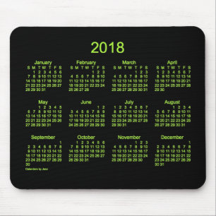 Vadderar den gröna kalendern 2018 för neon vid d musmatta