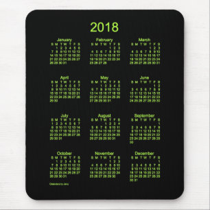 Vadderar den gröna kalendern 2018 för neon vid d musmatta