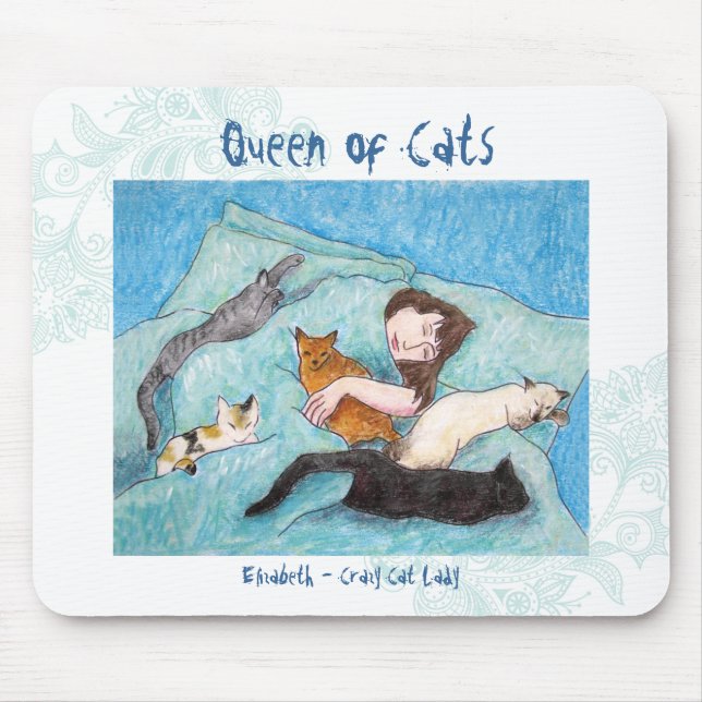 Vadderar den indie musen för galen kattdamturkos musmatta (Framsidan)