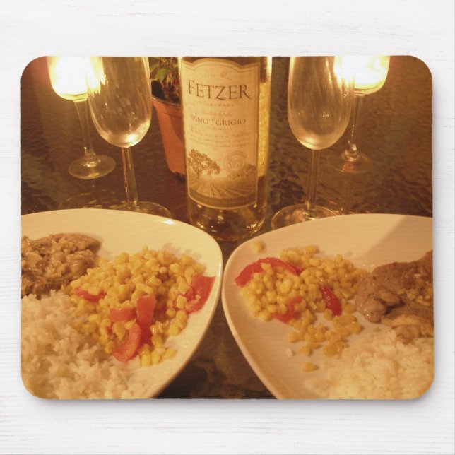 Vadderar den ljusa middagmusen för stearinljuset musmatta (Framsidan)