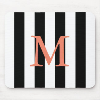 Vadderar den monogrammed musen för den svartvita musmatta