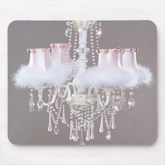 Vadderar den rosa ljuskronamusen för shabby chic musmatta (Framsidan)