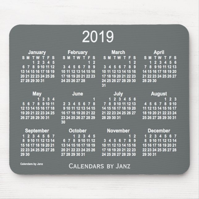 Vadderar kolkalendern 2019 vid den Janz musen Musmatta (Framsidan)