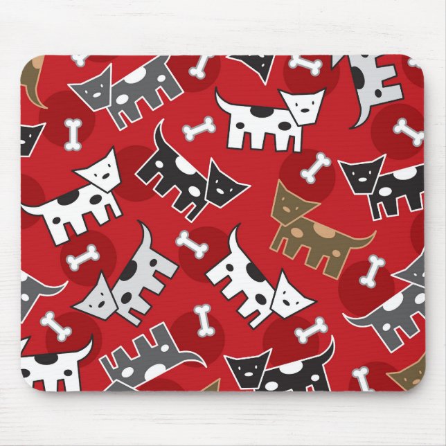 Vadderar prickiga hundar för tecknad, valpar & musmatta (Framsidan)