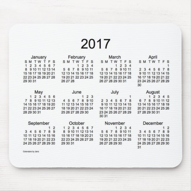 Vadderar vitkalendern 2017 vid den Janz musen Musmatta (Framsidan)