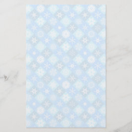 vadderat snowflake- och vintermönster brevpapper