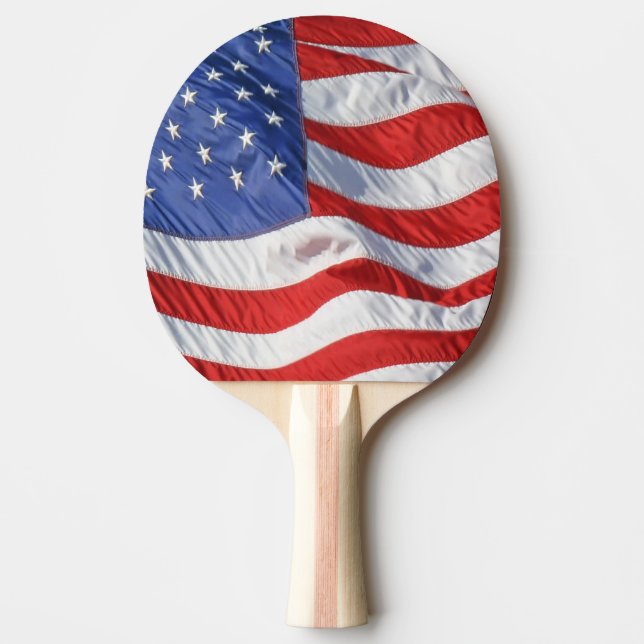 Väder amerikansk Flagga Patriotic Pingisracket (Framsidan)