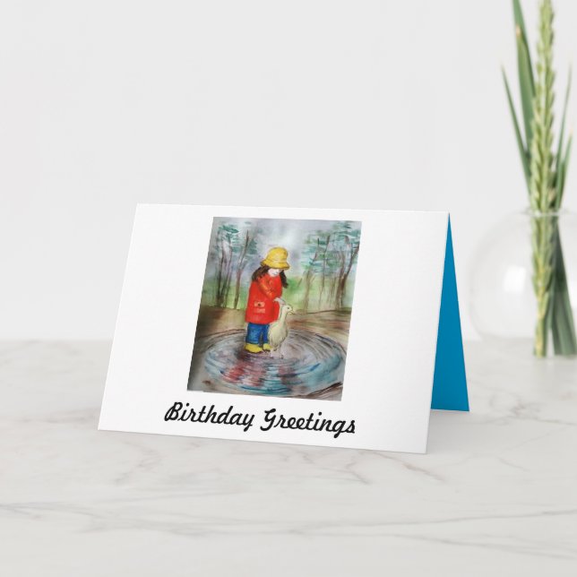 Väder för Ankor födelsedagskort Kort (Framsida)