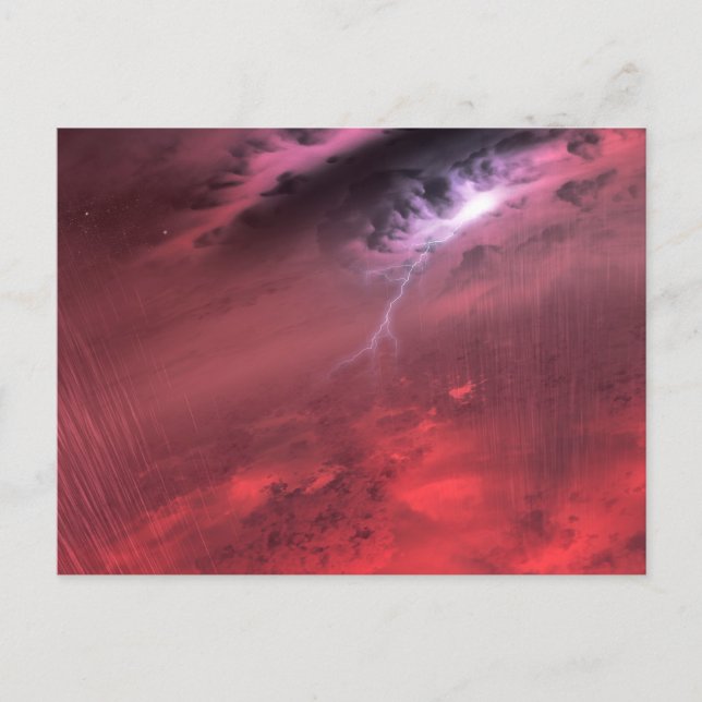 Väder på en brun dvärgstjärna. vykort (Framsida)