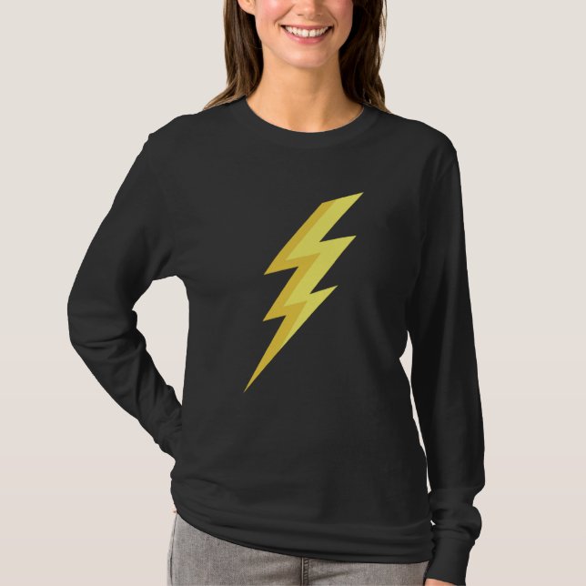 Väder Regn Blixt Åska T Shirt (Framsida)