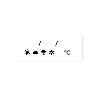 Väder, temperatur och datum 天 気 ・ 気 温 ・ 日 stämpel