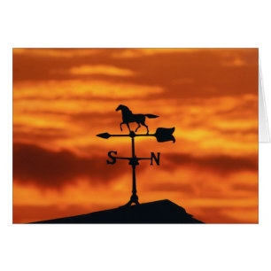 Väder Vane vid Sunset Hälsningskort