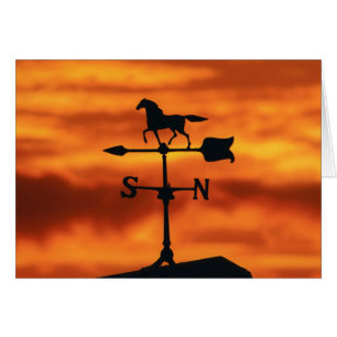 Väder Vane vid Sunset OBS Kort