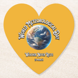 Väder vilar aldrig. Meteorologiska världsdagen. Underlägg Papper