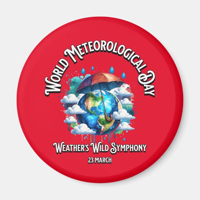 Väder Vild Symphony. Meteorologiska världsdagen. Magnet (Framsidan)