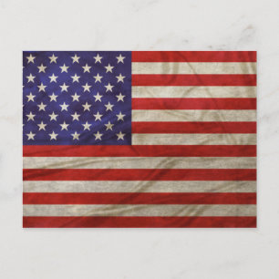 Väderamerikanska Flagga Vykort