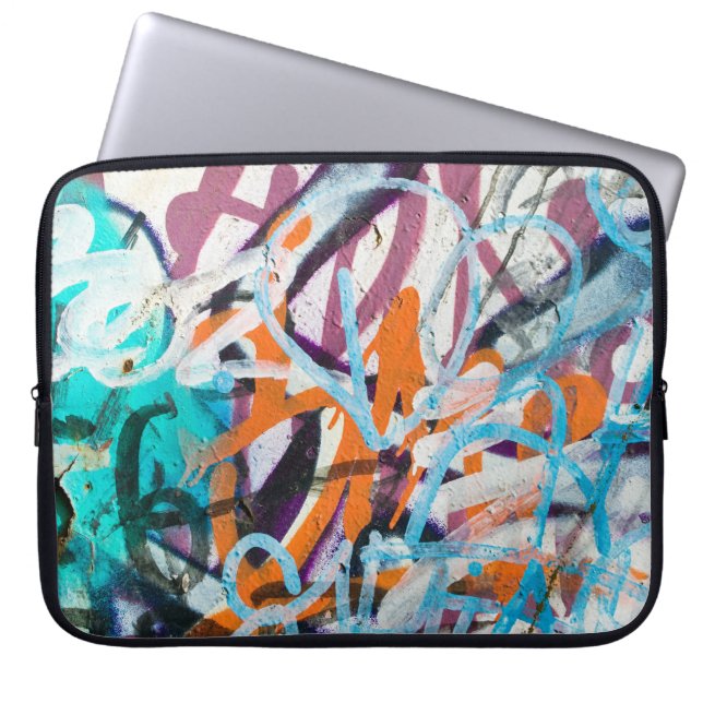 Väderbetongvägg, grungande struktur. laptop fodral (Framsidan)